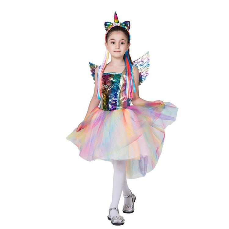 ハロウィン衣装 女の子 精霊 コスプレ ティンカーベル ユニコーン フェアリー 精霊 キッズ コスチューム 変装 仮装 服 翼 虹色 かわいい 子ども パーティー Kasin 452 Just For You Online Store 通販 Yahoo ショッピング