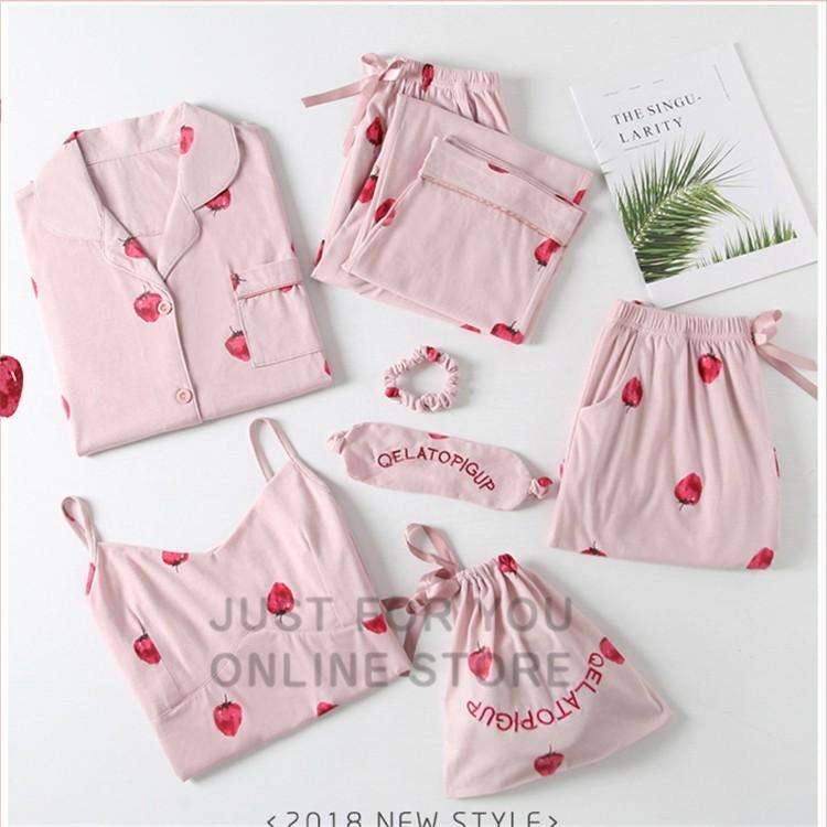 パジャマ レディース 前開き 長袖 寝間着 女性 ルームウェア 部屋着 ネルシャツ ナイトウェア 7点セット上下セット 秋 冬エメフィール 綿100 コットン Kasin 568 Just For You Online Store 通販 Yahoo ショッピング