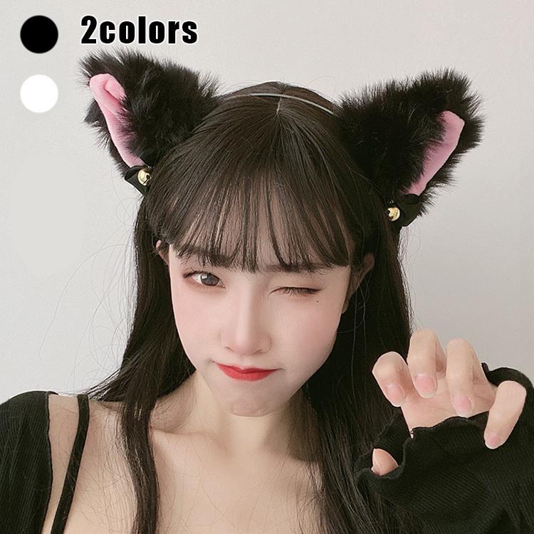 ハロウィン　猫耳　カチューシャ　コスプレ　ブラック　黒猫　ヘアアクセ