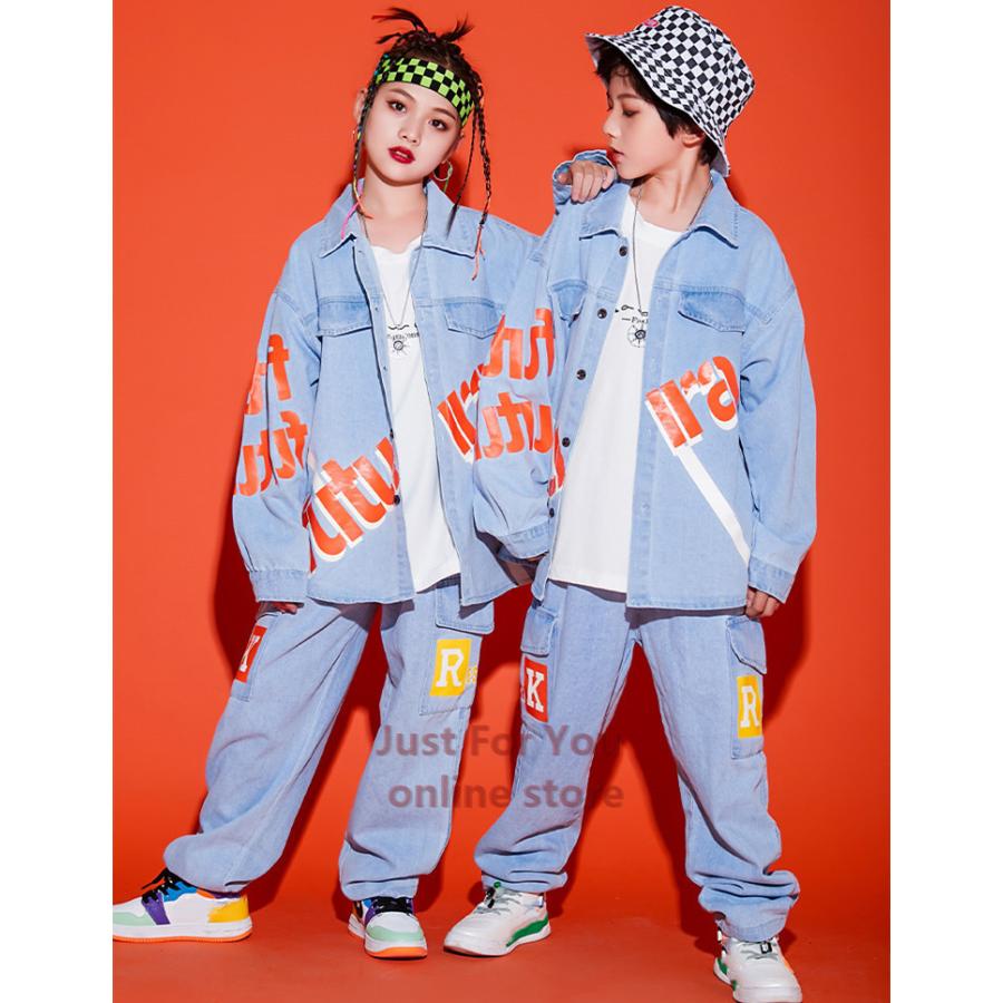 キッズダンス衣装 ヒップホップ キッズ ダンス衣装 白シャツ ジーンズ ジャケット キッズ ダンス 衣装 ジーパン Gジャン 派手 ジャズダンス Zaka 417 Rge 259 Just For You Online Store 通販 Yahoo ショッピング
