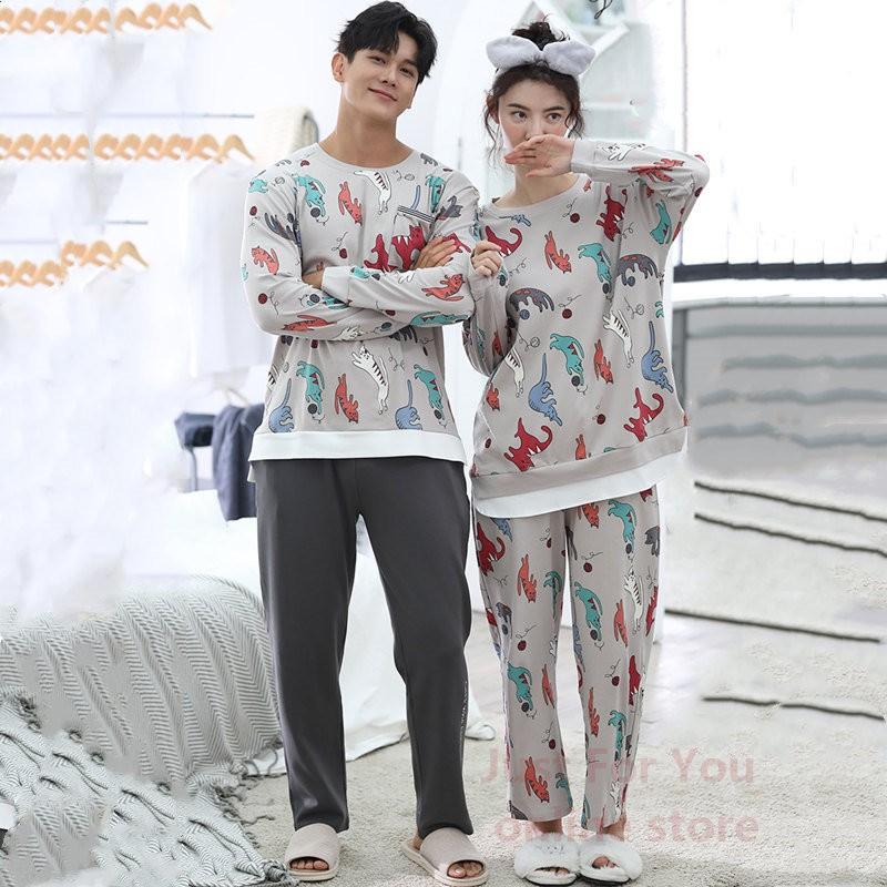ペアパジャマ 猫柄 カップル ペアルック ルームウエア レディース メンズ ナイトウェア 部屋着 セット 夫婦 恋人 お揃い プレゼント Rge 5 Just For You Online Store 通販 Yahoo ショッピング