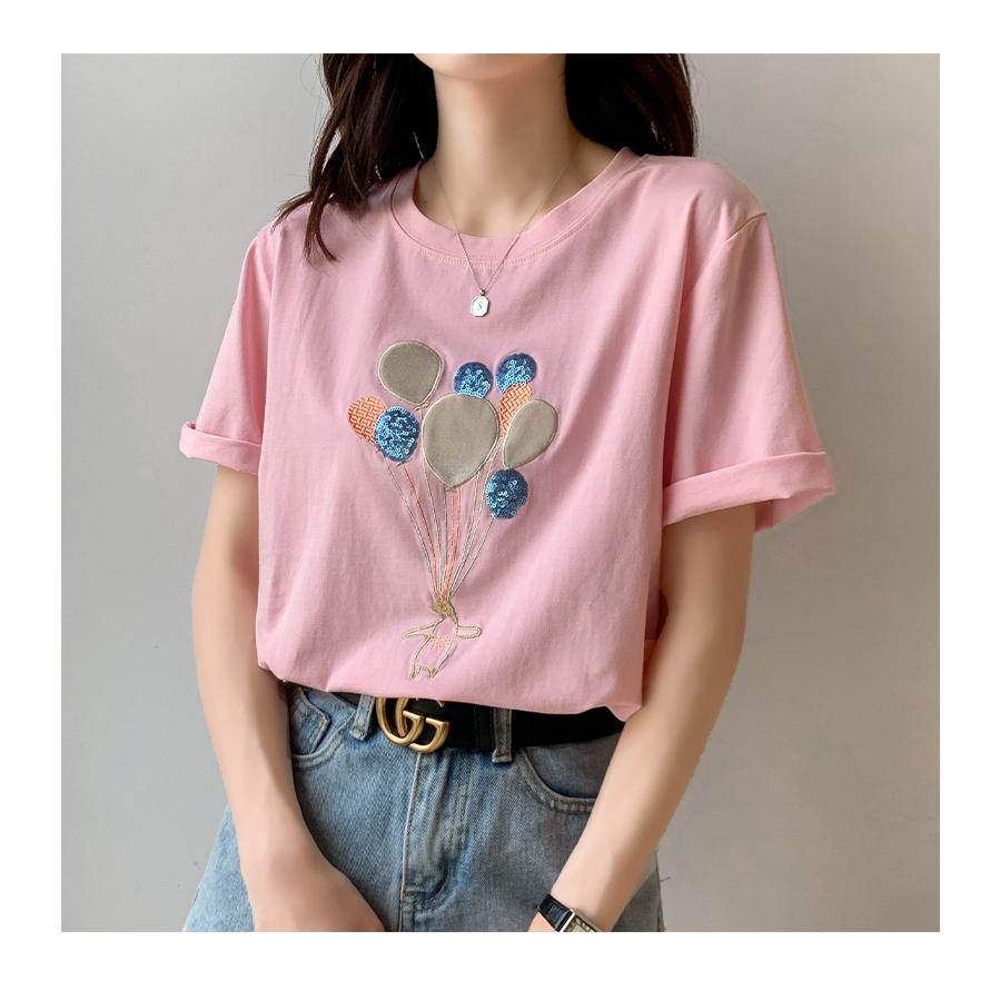 ｔシャツ レディース ｔシャツ トップス おしゃれ 女性用 半袖 3色選べる 夏 綿 ゆったり Ins 人気 通勤 通学 バルーン 白 ピンク シャツ Yhj045 Just For You Online Store 通販 Yahoo ショッピング
