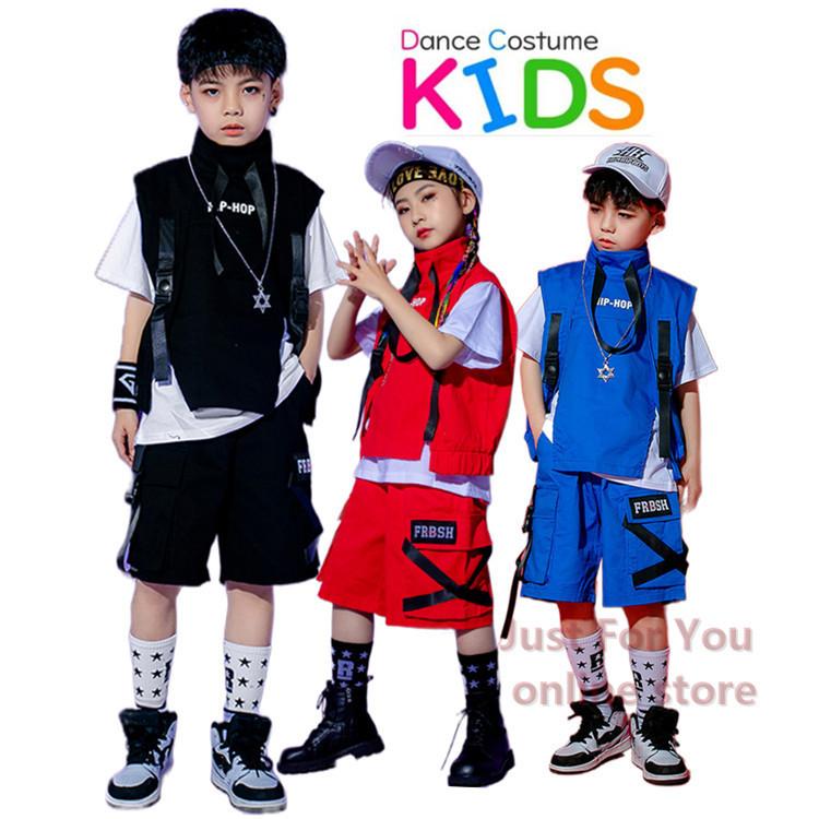 キッズダンス衣装 ヒップホップ ダンスファッション ジャズ 韓国 K Pop衣装 ダンス衣装 ガールズ 男の子 白シャツ ベスト パンツ 黒 青 赤 カッコイイ Zaka 068 Just For You Online Store 通販 Yahoo ショッピング