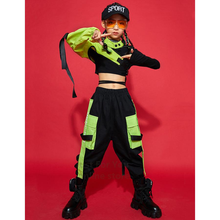 最安値 ダンス 衣装 ヒップホップ カーゴパンツ キッズ ｔシャツ へそ出し 子供服 女の子 ストリート ずぼん オシャレ Materialworldblog Com