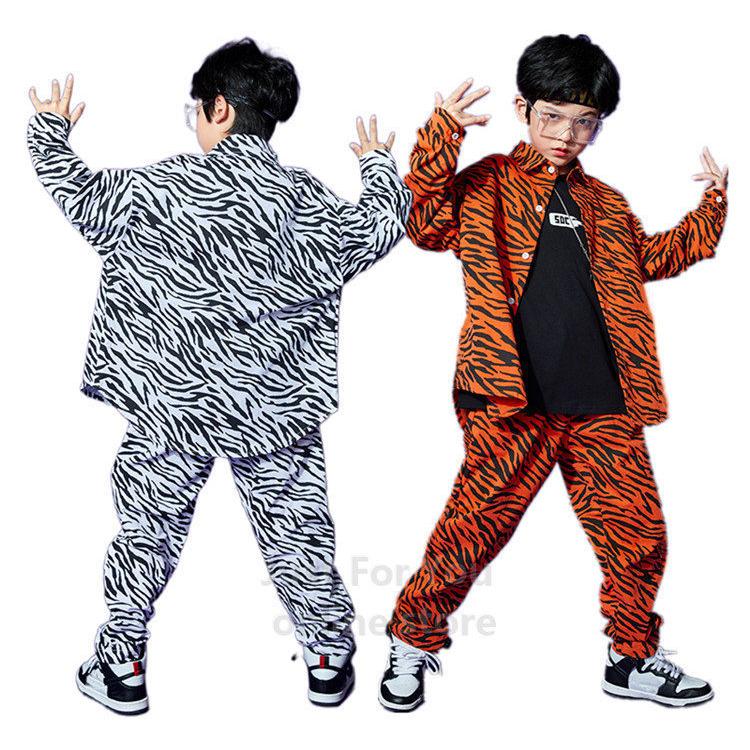 キッズ ダンス 衣装 ヒップホップ キッズダンス衣装 セットアップ ゼブラ柄 シャツ カーゴパンツ アニマル キッズダンス ダンス衣装 韓国 かっこいい Zaka 471 Just For You Online Store 通販 Yahoo ショッピング