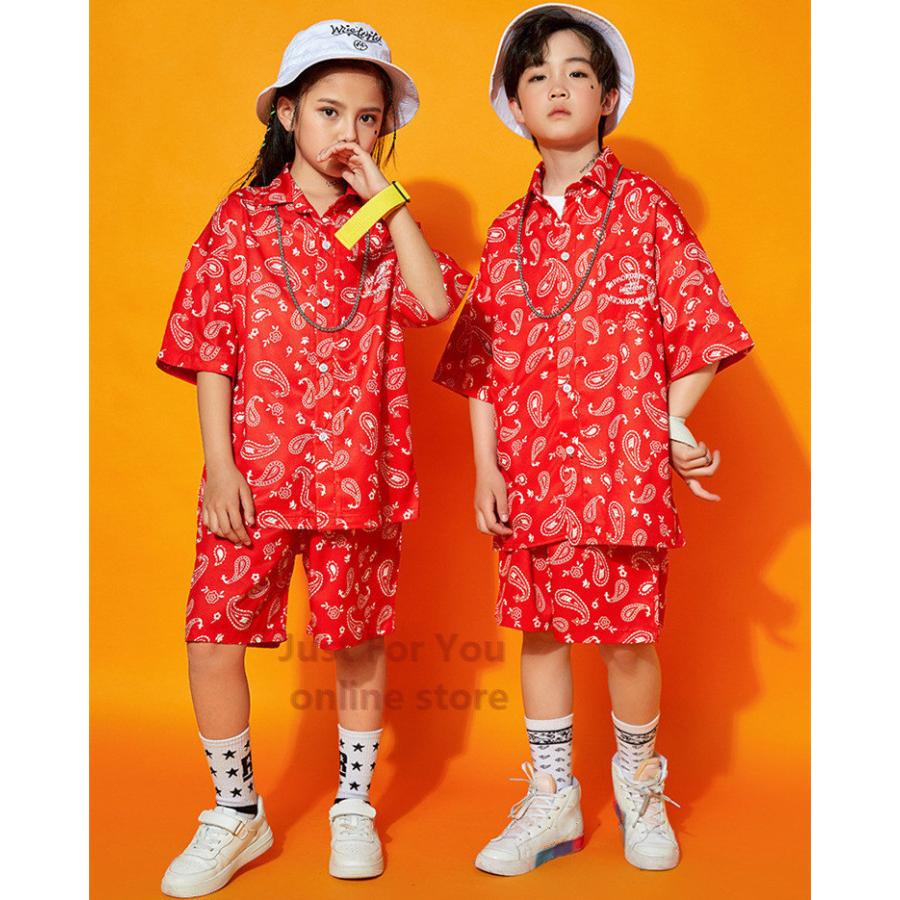 ダンス衣装 ヒップホップ 韓国 キッズ 男の子 女の子 ペイズリー柄 キッズ ダンス 衣装 ヒップホップ 花柄シャツ 半ズボン Jazz Dance かっこいい Zaka 711 Just For You Online Store 通販 Yahoo ショッピング