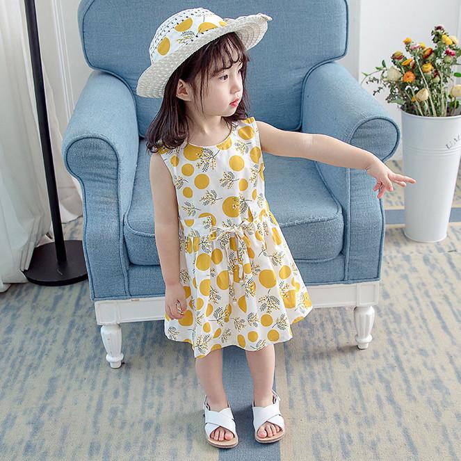 韓国子供服 ワンピース チェリー柄 可愛い キッズ 女の子 夏ワンピ Aラインスカート ガールズ 子供ワンピ 旅行 リゾート 普段着 通園 通学 学生 女児用ワンピ オシャレ 110cm 1cm 130cm 140cm 150cm 160cm Hohoemimarket ベビーキッズガールズフローラルノースリーブ