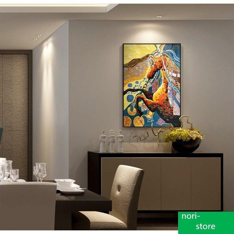 Web限定 抽象的 彩色の絵 馬の頭 廊下の壁画 玄関の装飾 豪華 美品登場 絵画北欧 近代的な客間 装飾品 絵 背景の壁 洋画 Www Ldlab It