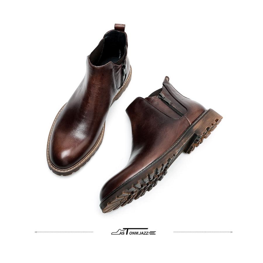 メンズブーツ メンズシューズ 革靴 紐靴 スタイリッシュ 紳士 本革 3E