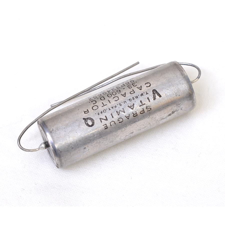 SPRAGUE Vitamin-Q 0.33uF 600VDC オイルコンデンサー : 中古