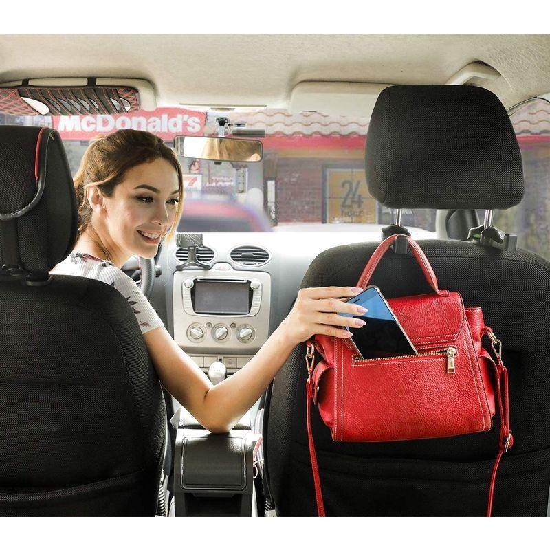 Mocobo 車用 シートフック ヘッドレストフック 荷物掛け 傘掛け ゴミ袋掛け 耐荷重8kg 4個セット 黒 Justice本店 通販 Yahoo ショッピング