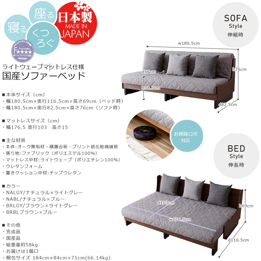 無料開梱設置 国産 ソファ ソファーベッド シングル カバーリング 3人