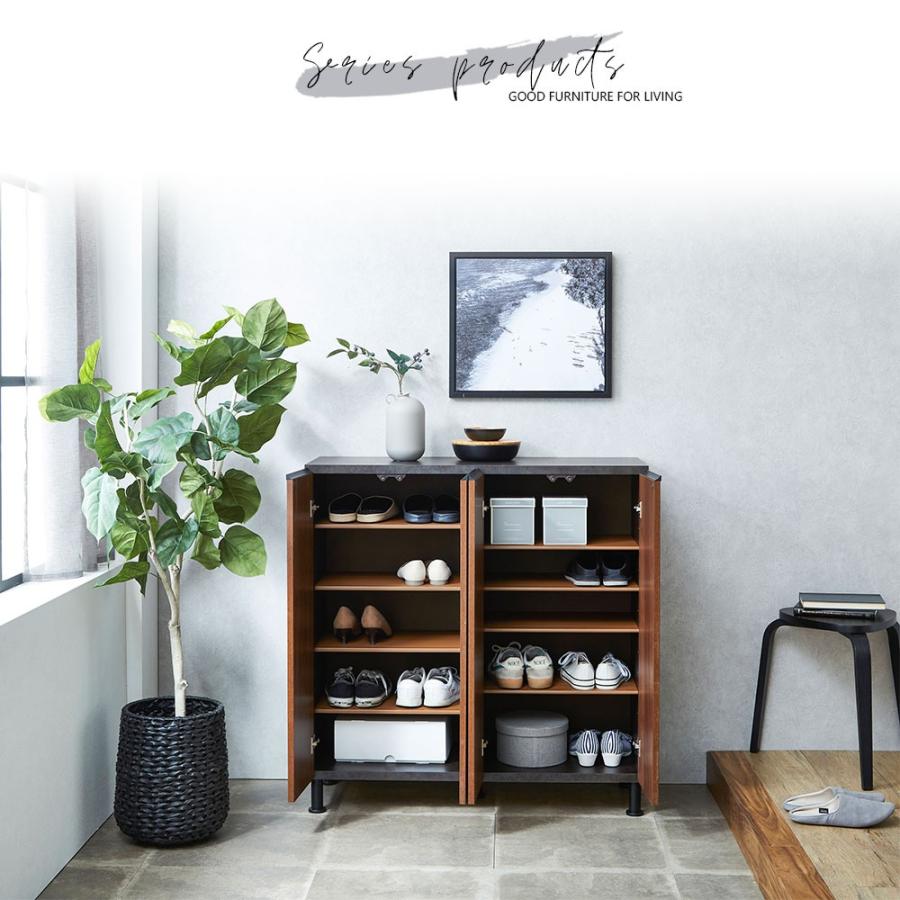 シューズボックス 100 ロータイプ 完成品 下駄箱 玄関収納 靴箱 幅100 オシャレ カワイイ シューズケース 靴収納 シューズラック アルミ脚 国産 木製 | ブランド登録なし | 04