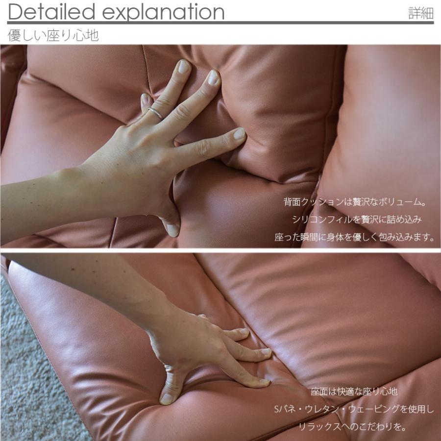 2人掛け ソファー SOFA ブラウン ダークグレー ファブリックレザー ハイバック リビング 高級 おしゃれ モダン ミッドセンチュリー ブルックリンスタイル｜justinterior｜05