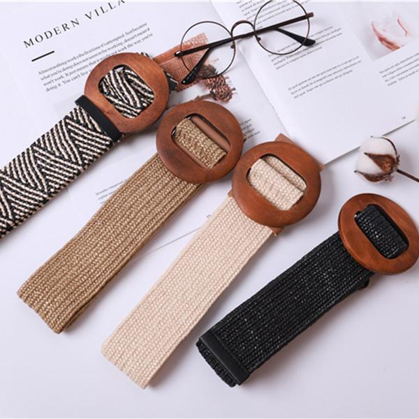 ベルト レディース 編み込み 編みベルト 穴なし おしゃれ 太ベルト