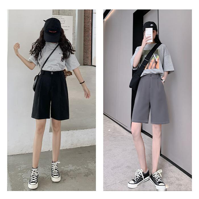 ハーフパンツ レディース 半ズボン ショートパンツ 長め カジュアル 
