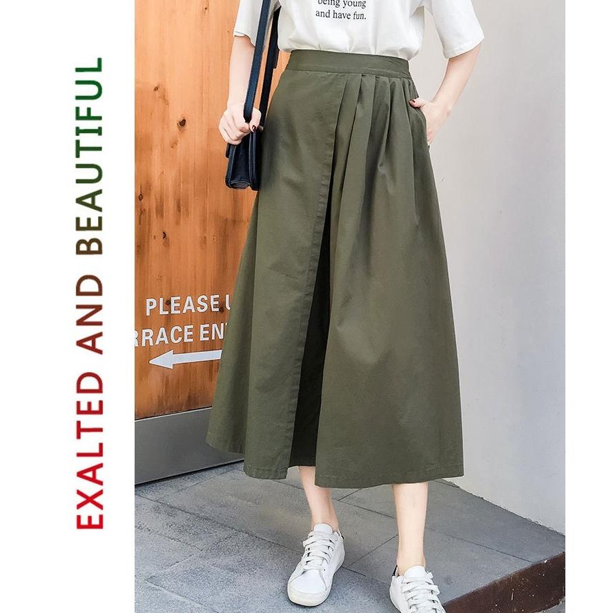 ワイドパンツ レディース ガウチョパンツ 夏 秋 ウエストゴム ゆったり