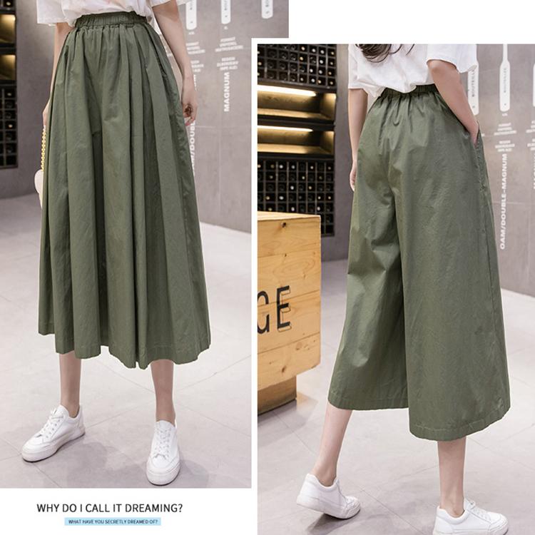 ガウチョパンツ レディース 30代40代50代 ワイド ウエストゴム