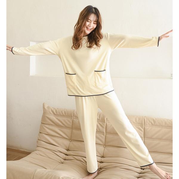パジャマ レディース 長袖 ルームウェア 春秋冬 上下セット 柔らか