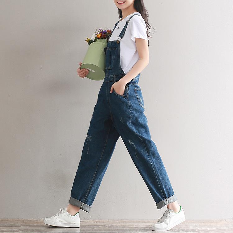 デニムサロペット レディース サロペットパンツ オーバーオール 長さ