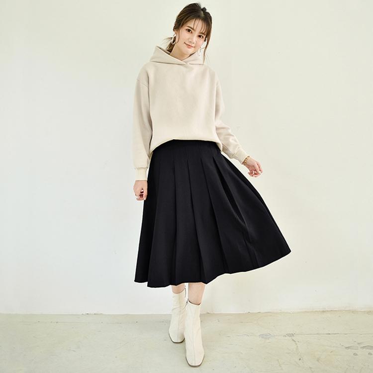 to be chic 黒 プリーツ ロングスカート 40 L TO BE CHIC / トゥー ビー シック （レディース） スカート