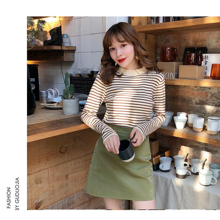 レディース ニット セーター ボーダー トップス ベージュ 白 冬服 カジュアル ニット セーター レディース 長袖 ボーダー トップス 6色 カジュアル