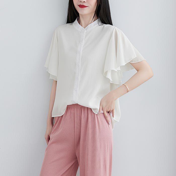 CELFORD フリル袖 半袖シャツ 36 ピンク CELFORD フリル袖 半袖シャツ 36 ピンク CELFORD フリル半袖