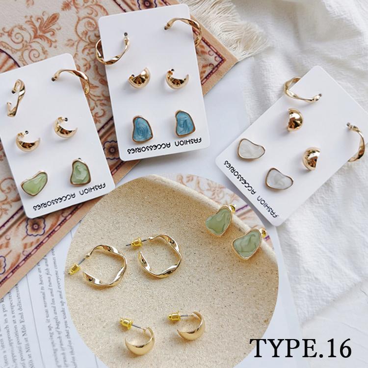 ピアス レディース フープピアス リング 18kgp 中折れ 選べる 20