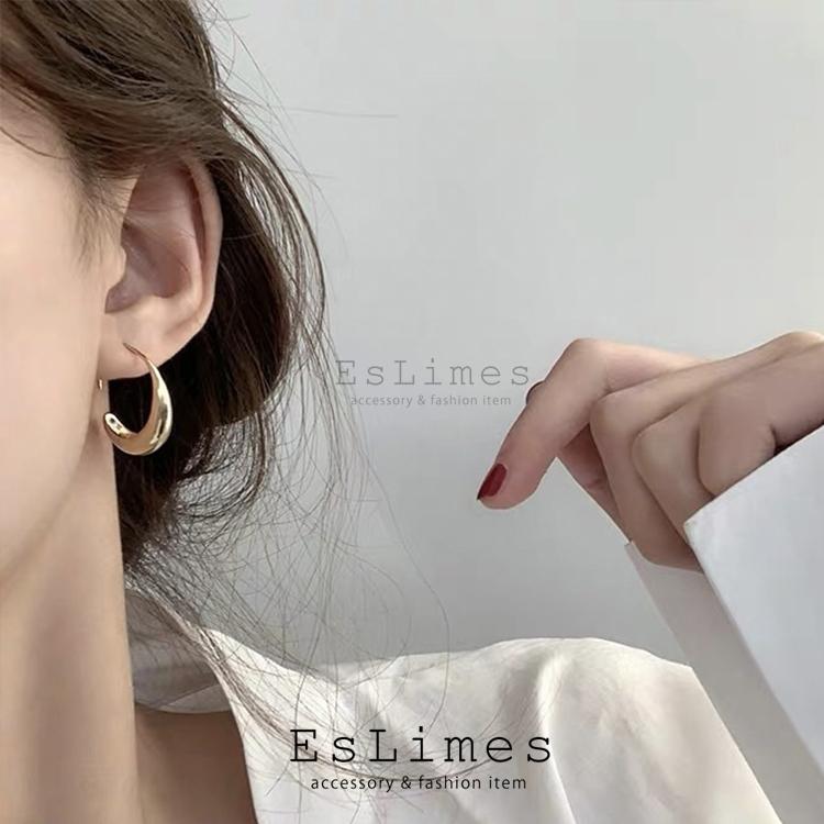 ピアス レディース しずく 雫 18kgp リング フープピアス 大ぶり 上品