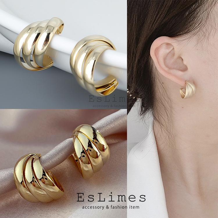 ピアス レディース 3連 10代 代 30代 40代 大ぶり リング フープピアス シンプル つや消し ゴールド 上品 人気 春夏 ポイント消化 Ed Hj079 Eslimes 通販 Yahoo ショッピング