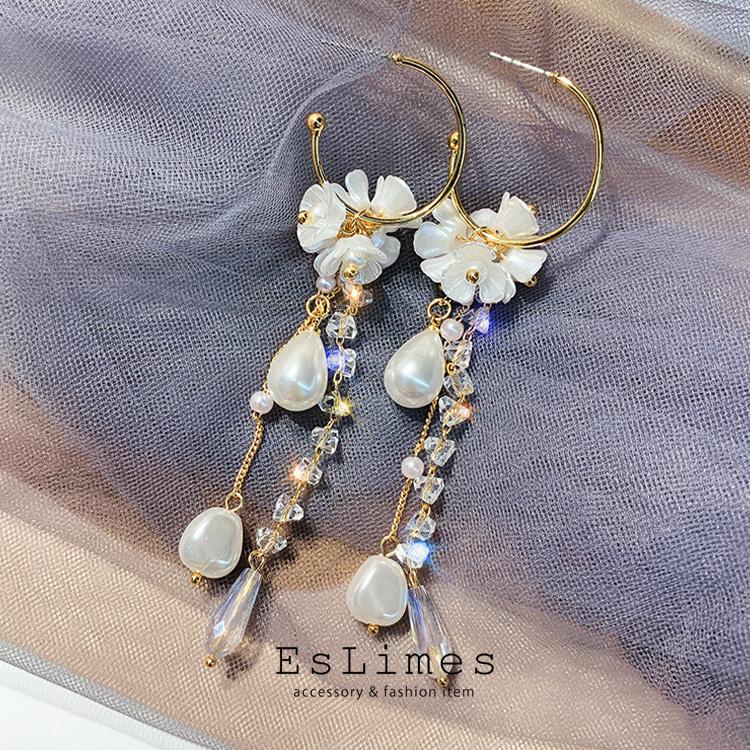 ピアス レデイース 揺れる チェーン 2連3連 2way キラキラ 豪華 フック  