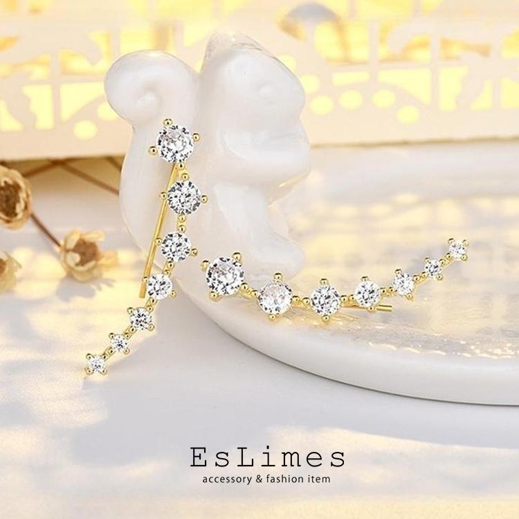 ピアス レディース 7連粒 キラキラ フックピアス シルバー ゴールド