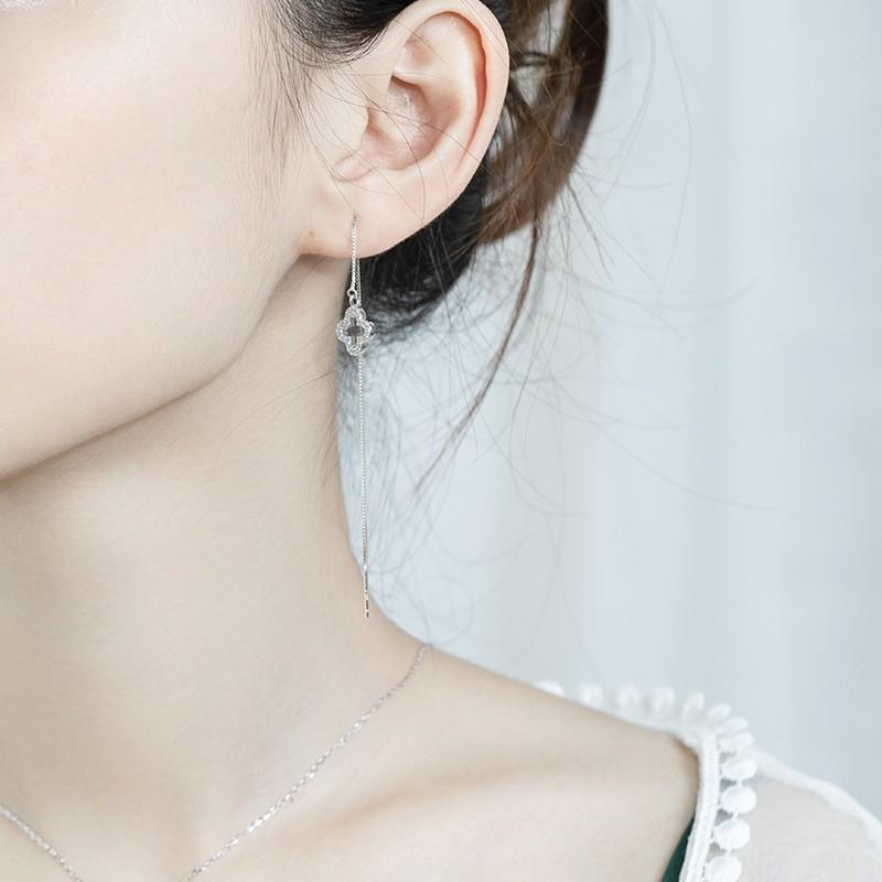 正規代理店 ピアス プレゼント 人気 女性 シルバー925 プラチナ仕上げ 上品 オシャレ クローバー 四つ葉 豪華粒 レディース ピアス カラー ゴールド Pathwaysfl Org