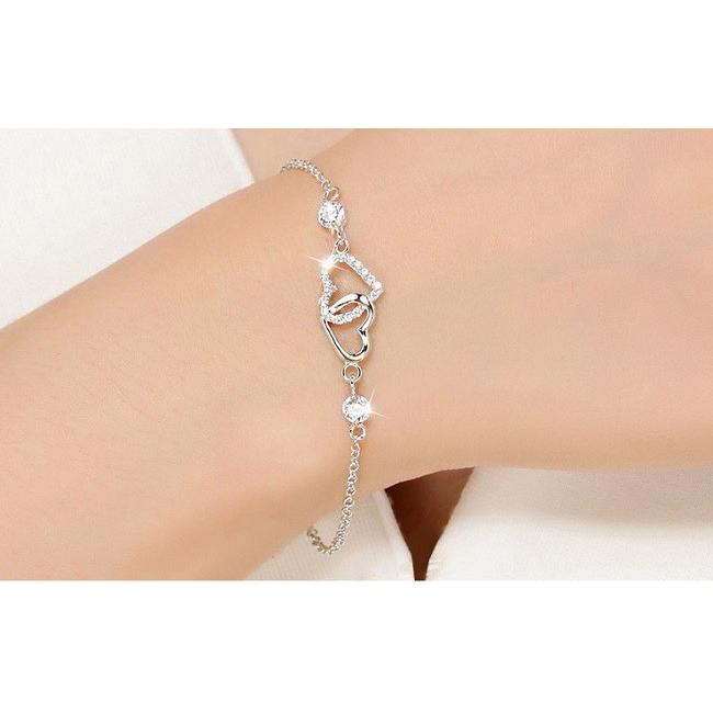 K14WG ハートモチーフダイヤモンドブレスレット K14WG ハートモチーフダイヤモンドブレスレット ハートモチーフ フル