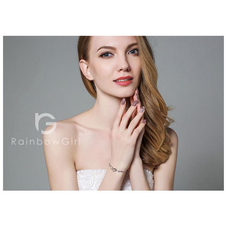 シルバー925 ハートモチーフ ブレスレットとイヤリングセット