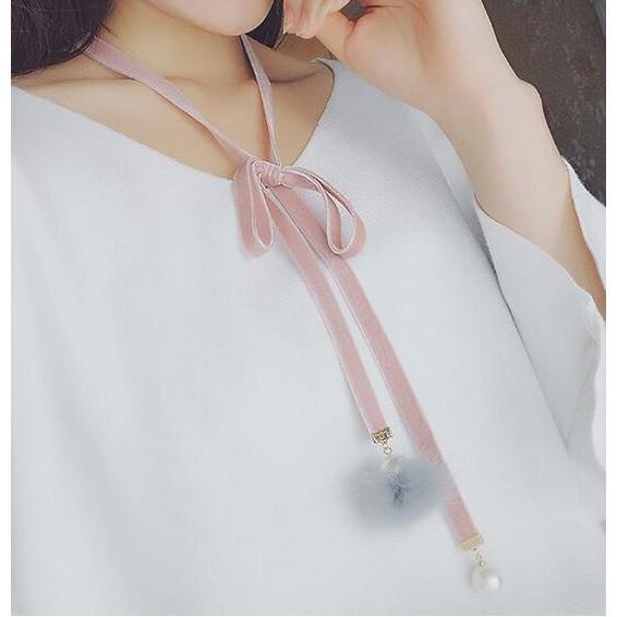 チョーカー ネックレス 毛玉 リボン ラリエット 結び パール おしゃれ かわいい チェーン レディース 女性 アクセサリー通販 激安 Yl L018 Eslimes 通販 Yahoo ショッピング