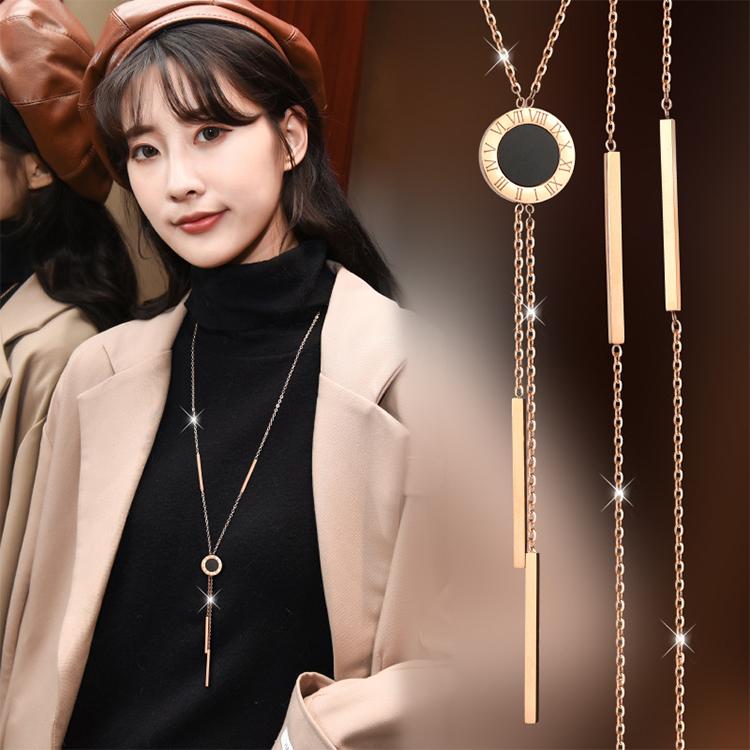 ロングネックレス レディース 両面 2way ラリエット スティック