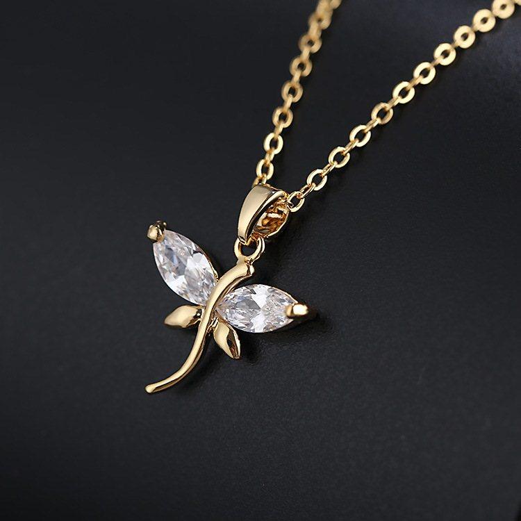 ネックレス レディース 18k 18金 一粒ダイヤ 豪華4連粒 猫 クロス 蝶々 