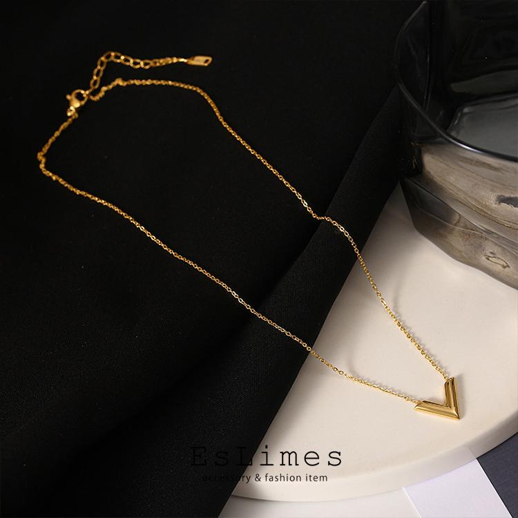 【即決大歓迎】 V型 ネックレス WISHBONE V NECKLACE(2XN0465)Pt950 ネックレス｜スター