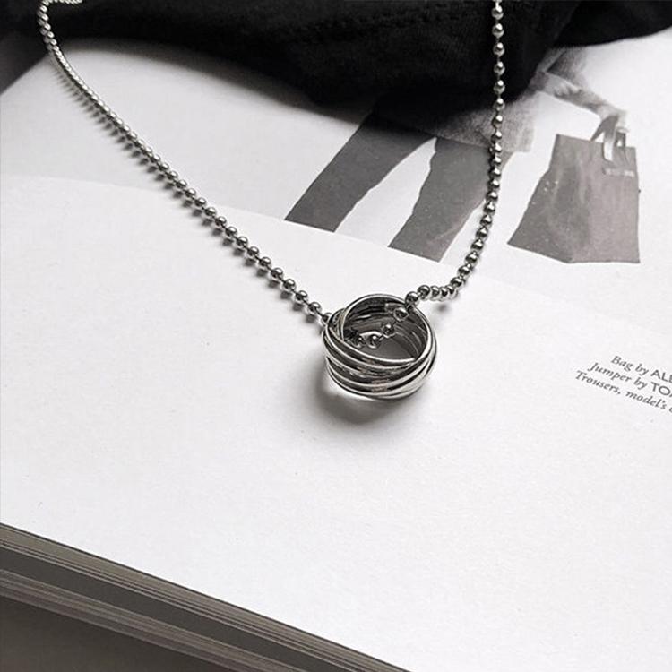 ネックレス レディース メンズ 2本セット ステンレス リング