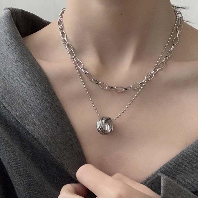 保障 新品 パールネックレス ダブル メンズ テニスチェーン 2連 韓国 アメカジ 新品 パールネックレス ダブル メンズ テニスチェーン 2連 韓国 アメカジ