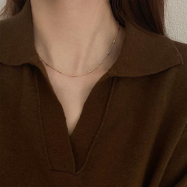 ダブルチェーンネックレス レディース 2本セット K18GP 二連 3WAY着用