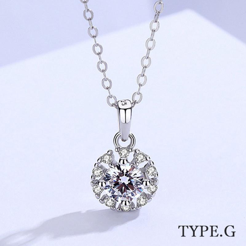 ネックレス レディース 誕生日プレゼント 大粒1.25ct 一粒 リング キューブ ハート 女性 誕生日お祝い 30代 40代 50代 人気 母の日の画像