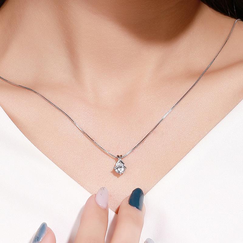 ネックレス レディース 誕生日プレゼント 大粒1.25ct 一粒 リング キューブ ハート 女性 誕生日お祝い 30代 40代 50代 人気 母の日の画像