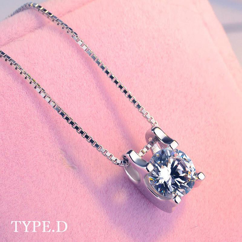 ネックレス レディース 誕生日プレゼント 大粒1.25ct 一粒 リング キューブ ハート 女性 誕生日お祝い 30代 40代 50代 人気 母の日の画像