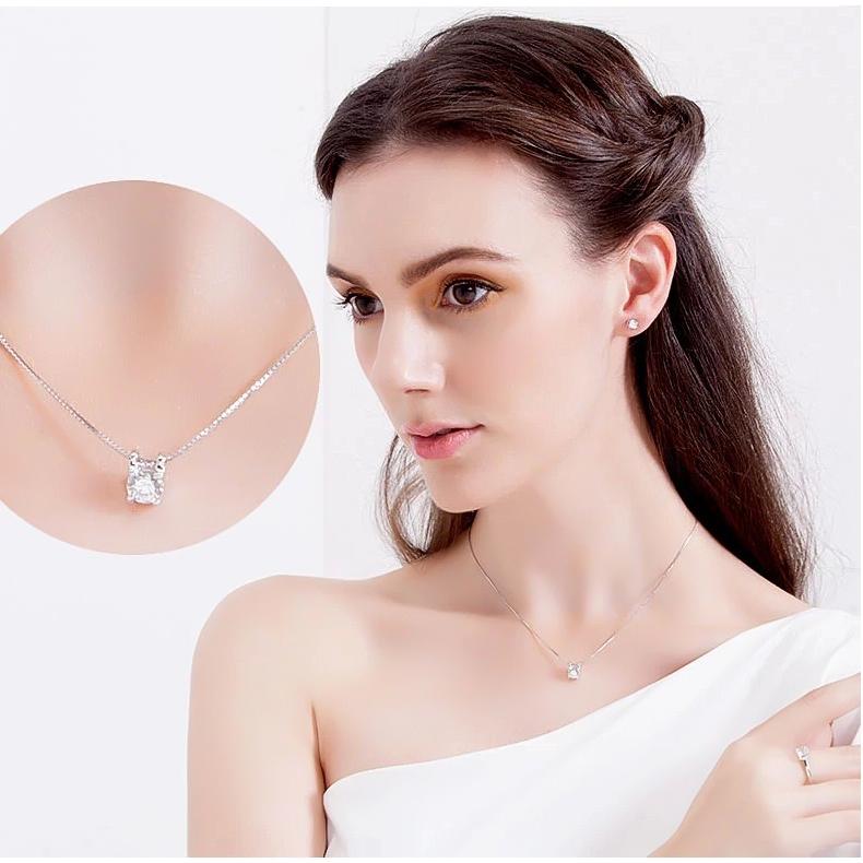 ネックレス レディース 誕生日プレゼント 大粒1.25ct 一粒 リング キューブ ハート 女性 誕生日お祝い 30代 40代 50代 人気 母の日の画像