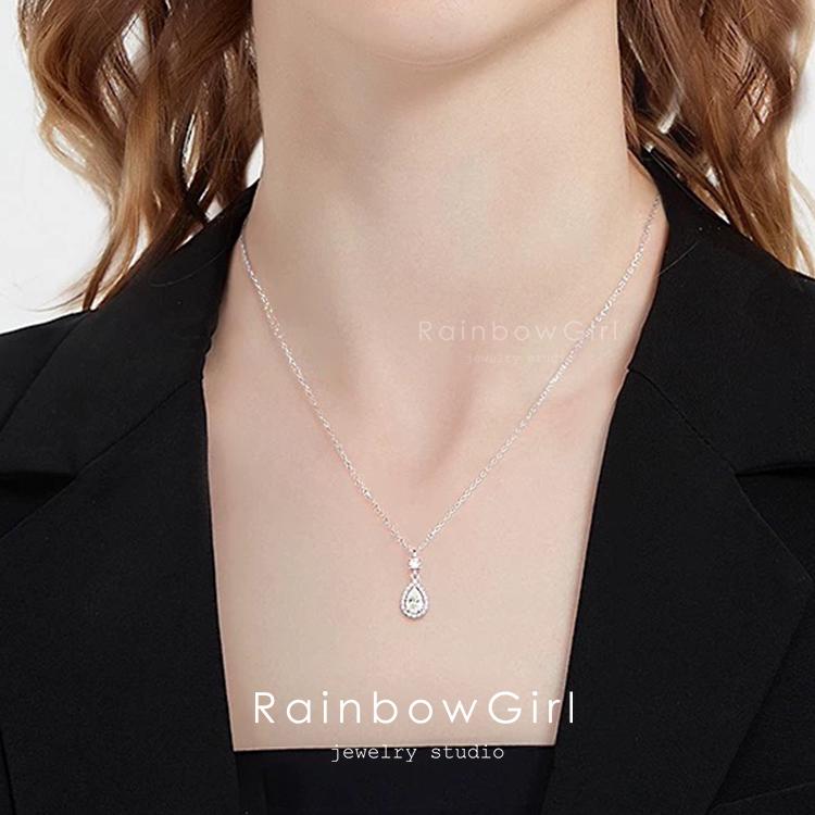 ネックレス レディース しずく 雫 ドロップ シンプル アレルギー対応 シルバー925 プラチナ仕上げ 誕生日プレゼント 女性 妻 嫁 娘 人気_3