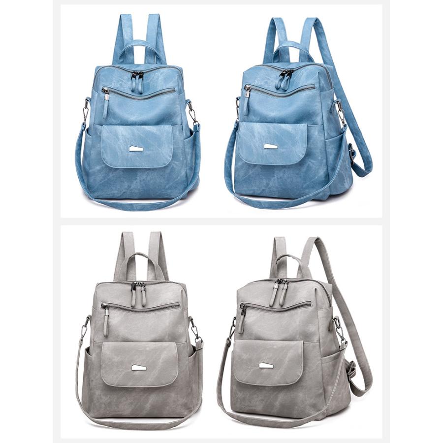 ショルダーバッグ リュック レディース 3way おしゃれ PU かわいい 大人 大容量 リュックサック 通勤 革 通学 女子 学生 | ホームアイホーム | 06