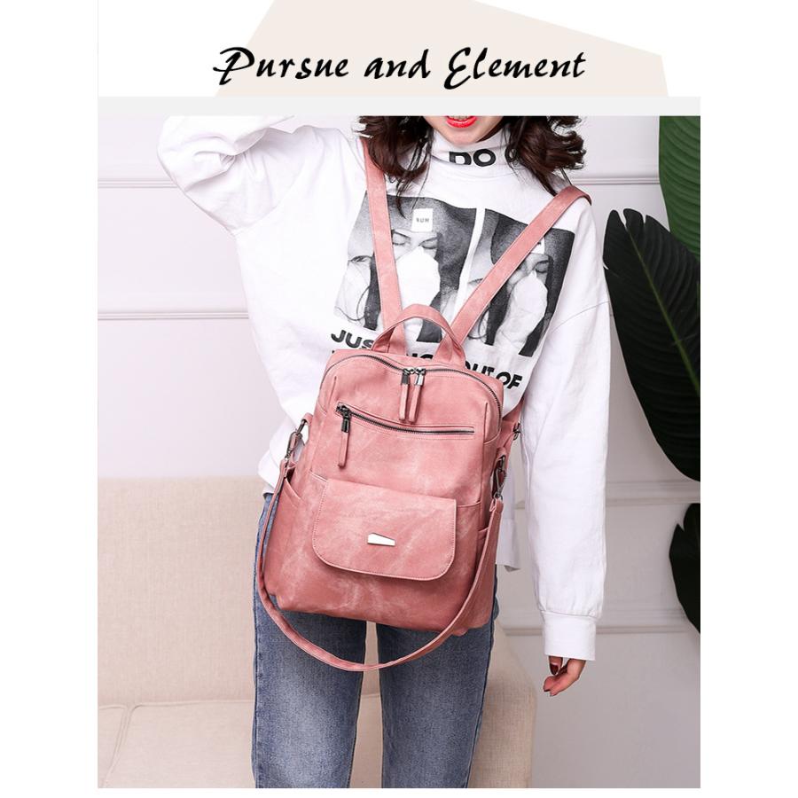 ショルダーバッグ リュック レディース 3way おしゃれ PU かわいい 大人 大容量 リュックサック 通勤 革 通学 女子 学生 | ホームアイホーム | 12