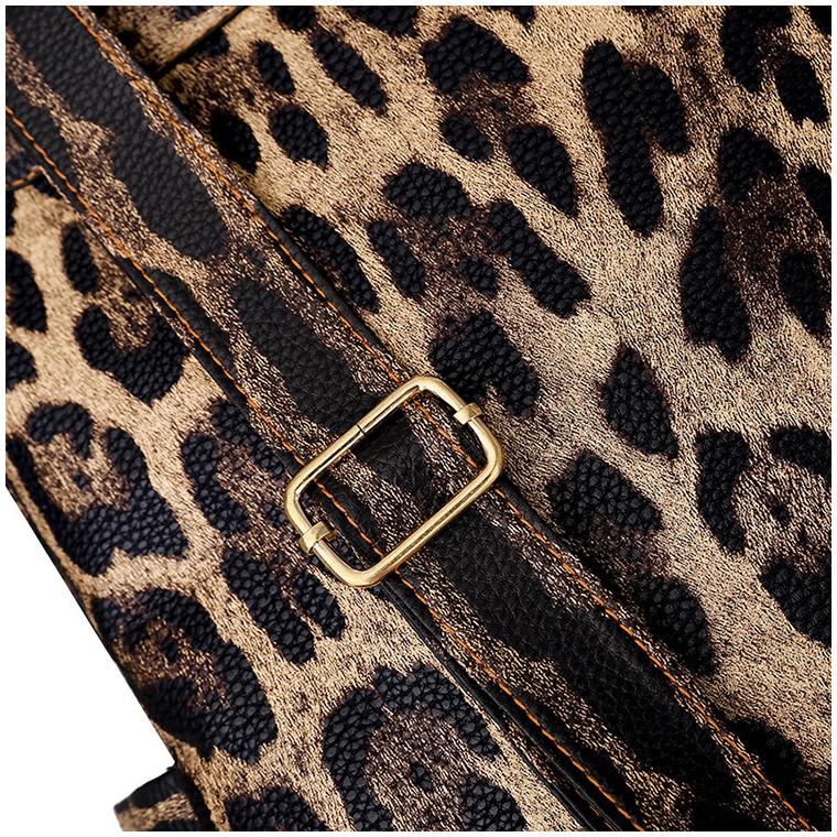 ホームアイホーム ショルダーバッグ リュック レディース 柄物 ヒョウ